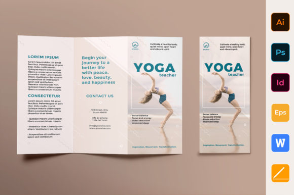 Download Yoga Instructor Brochure Template - Premium Resources