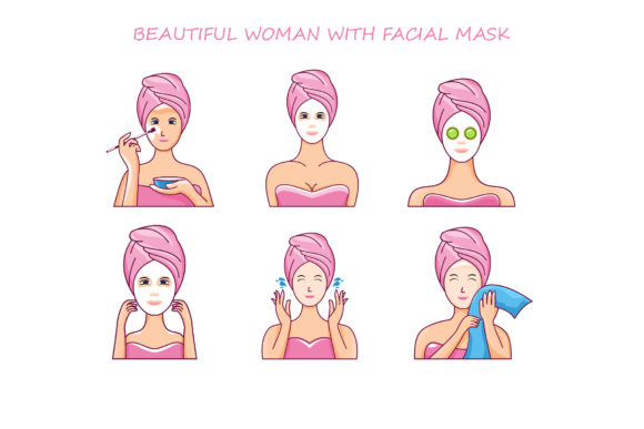 Download Woman with Facial Mask - Facial Collection