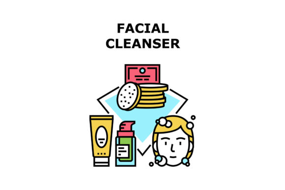 Download Facial Cleanser Vector Concept Color - Facial Collection